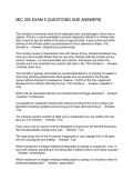 MIC 205 EXAM 5 QUESTIONS AND ANSWERS