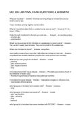 MIC 205 LAB FINAL EXAM QUESTIONS & ANSWERS