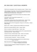 MIC 205A EXAM 1 QUESTIONA & ANSWERS