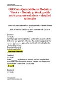COUC 601 Quiz&colon; Midterm Module 1&colon; Week 1 &ndash; Module 4&colon; Week 4 with 100&percnt; accurate solutions &plus; detailed rationales