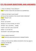 CFI FOI EXAM 2026 Newest Updated Questions and Correct Answers &lpar;2026 &sol; 2027&rpar; &lpar;Verified Answers by Expert&rpar;