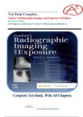 Test Bank Complete&lowbar; Fauber&rsquo;s Radiographic Imaging And Exposure 7th Edition By Terri L&period; Fauber All Chapters 1-10&vert; Latest Version&vert; Verified Answers&vert; Rated A&plus;