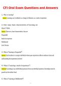 CFI Oral Exam 2026 Newest Updated Questions and Correct Answers &lpar;2026 &sol; 2027&rpar; &lpar;Verified Answers by Expert&rpar;