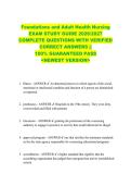 Foundations and Adult Health Nursing  EXAM STUDY GUIDE 2026&sol;2027  COMPLETE QUESTIONS WITH VERIFIED  CORRECT ANSWERS &vert;&vert;  100&percnt; GUARANTEED PASS  <NEWEST VERSION> 