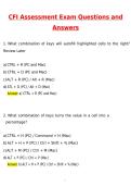 CFI Assessment Exam 2026 Newest Updated Questions and Correct Answers &lpar;2026 &sol; 2027&rpar; &lpar;Verified Answers by Expert&rpar;