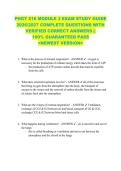 PHGY 216 MODULE 3 EXAM STUDY GUIDE  2026&sol;2027 COMPLETE QUESTIONS WITH  VERIFIED CORRECT ANSWERS &vert;&vert;  100&percnt; GUARANTEED PASS  <NEWEST VERSION> 