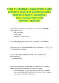PHGY 216 MODULE 4 EXAM STUDY GUIDE  2026&sol;2027 COMPLETE QUESTIONS WITH  VERIFIED CORRECT ANSWERS &vert;&vert;  100&percnt; GUARANTEED PASS  <NEWEST VERSION> 