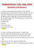 CMS Fundamentals Final Exam 2026 Newest Updated Questions and Correct Answers &lpar;2026 &sol; 2027&rpar; &lpar;Verified Answers by Expert&rpar;