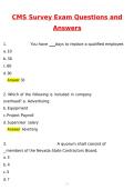 CMS Survey Exam 2026 Newest Updated Questions and Correct Answers &lpar;2026 &sol; 2027&rpar; &lpar;Verified Answers by Expert&rpar;