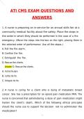 ATI CMS EXAM 2026 Newest Updated Questions and Correct Answers &lpar;2026 &sol; 2027&rpar; &lpar;Verified Answers by Expert&rpar;
