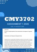 CMY3702 Assignment 1 2026 - Distinction &vert; Due August 2026