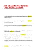 NTR 440 EXAM 3 QUESTIONS AND 100&percnt; VERIFIED ANSWERS