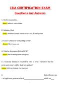 CSIA Certification Exam 2026 Newest Updated Questions and Correct Answers &lpar;2026 &sol; 2027&rpar; &lpar;Verified Answers by Expert&rpar;