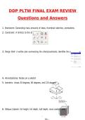 DDP PLTW Final Exam Review 2026 Newest Updated Questions and Correct Answers &lpar;2026 &sol; 2027&rpar; &lpar;Verified Answers by Expert&rpar;