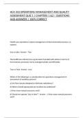 HCA 503 OPERATIONS MANAGEMENT AND QUALITY ASSESSMENT QUIZ 1 &vert; CHAPTERS 1 &2 &vert; QUESTIONS AND ANSWERS &vert; 100&percnt; CORRECT