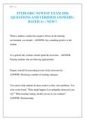 STEDI&period;ORG NEWEST EXAM 2026 &vert;QUESTIONS AND VERIFIED ANSWERS &vert; RATED A&plus; &vert; NEW&excl;&excl;
