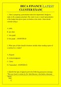 DECA FINANCE  CLUSTER EXAM QUESTIONS AND ANSWERS 2026