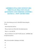 ARTHREX FINAL DEX NEWEST 2026 PREP EXAM &sol;PRACTICE EXAM &vert;QUESTIONS AND VERIFIED ANSWERS &vert; RATED A&plus; &vert; NEW AND REVISED