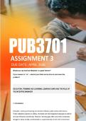 PUB3702 Assignment 2 ANSWERS 2026 - Due April 2026