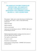 SSI ASSISTANT INSTRUCTOR EXAM NEWEST 2026 &vert; SSI ASSISTANT INSTRUCTOR PREP EXAM ALL QUESTIONS AND VERIFIED ANSWER &vert;RATED A&plus; &vert; NEW AND REVISED
