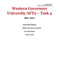 Western Governors University AFT2 &ndash; Task 4