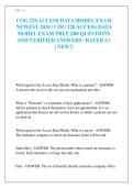 COG 220 ACCESS DATA MODEL EXAM NEWEST 2026 &vert; COG 220 ACCESS DATA MODEL EXAM PREP &vert;200 QUESTIONS AND VERIFIED ANSWERS &vert; RATED A&plus; &vert; NEW&excl;&excl;