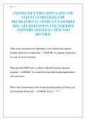 CONNECTICUT BOATING LAWS AND SAFETY GUIDELINES FOR RECREATIONAL VESSELS EXAM PREP 2026 &vert; ALL QUESTIONS AND VERIFIED ANSWERS &vert; RATED A&plus;&vert; NEW AND REVISED