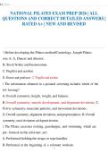 NATIONAL PILATES EXAM PREP 2026 &vert; ALL QUESTIONS AND CORRECT DETAILED ANSWERS &vert; RATED A&plus; &vert; NEW AND REVISED