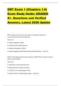 EMT Exam 1 &lpar;Chapters 1-6&rpar;  Exam Study Guide&colon; GRADED  A&plus;&period; Questions and Verified  Answers&period; Latest 2026 Update 