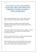 WCC FINALACTUAL EXAM TEST BANK 2026 &vert; 1000&plus; QUESTIONS AND VERIFIED ANSWERS &vert; RATED A&plus; &vert;NEW AND REVISED