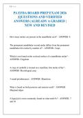 PA EFDA BOARD PREP EXAM 2026 &vert;QUESTIONS AND VERIFIED ANSWERS &vert;ALREADY A GRADED &vert; NEW AND REVISED
