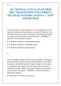 AIC 304 FINAL ACTUAL EXAM PREP 2026 &vert; 100 QUESTIONS AND CORRECT DETAILED ANSWERS &vert; RATED A &plus; &vert; NEW AND REVISED