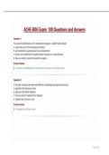 ACHE BOG Exam 100 Questions and Answers