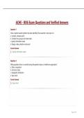 ACHE - BOG Exam Questions and Verified Answers