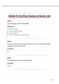 Workday Pro Payroll Exam Questions and Answers Latest
