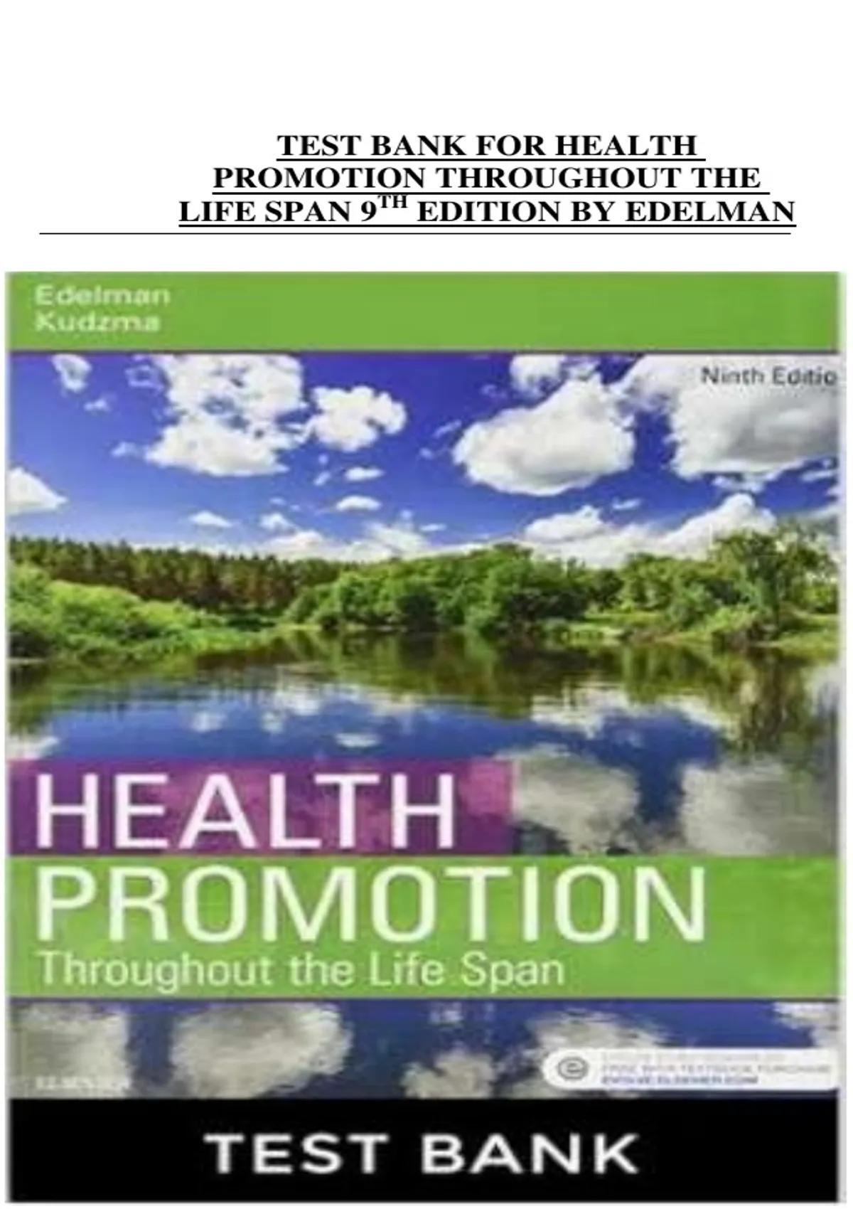 Health Promotion Throughout the Life Span 9th Edition – Comprehensive ...