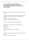 HCA 101 REVIEW WRITTEN PORTION &vert; QUESTIONS AND ANSWERS &vert; 2026 UPDATE &vert; 100&percnt; CORRECT