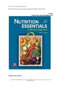 Test Bank for Nutrition Essentials&colon; A Personal Approach&comma; Third Edition by Wendy J&period; Schiff &vert; Latest Update 2026 Exam Prep Graded A&plus;
