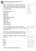 NR224 WEEK 6 MEDICATION ADMINISTRATION EXAM QUESTIONS AND ANSWERS WITH COMPLETE SOLUTIONS VERIFIED GRADED A&plus;&plus; LATEST UPDATE