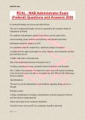 RCAL - NAB Administrator Exam &lpar;Federal&rpar; Questions and Answers 2026