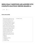 NR224 EXAM 1 QUESTIONS AND ANSWERS WITH COMPLETE SOLUTIONS VERIFIED GRADED A&plus;
