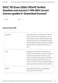 EDUC 703 Exam &lpar;2026&rpar; UPDATE Verified Questions And Answers &vert; With 100&percnt; Correct Answers graded A&plus; Guaranteed Success&excl;&excl;