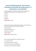 Advanced Pathophysiology 530 &ndash; Exam 3 Review &vert; Comprehensive Study Guide with Verified Answers &vert; A&plus; Rated Solutions &vert; Latest 2026&sol;2027