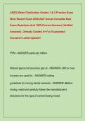 ADEQ Water Distribution Grades 1 & 2 Practice Exam  Most Recent Exam 2026-2027 Actual Complete Real  Exam Questions And 100&percnt;Correct Answers &lpar;Verified  Answers&rpar; &vert; Already Graded A&plus; For Guaranteed  Success&excl;&excl; Latest Update&excl;&excl; 