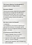 Summary -  Study skills 