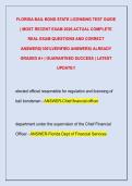 FLORIDA BAIL BOND STATE LICENSING TEST GUIDE  &vert; MOST RECENT EXAM 2026 ACTUAL COMPLETE  REAL EXAM QUESTIONS AND CORRECT  ANSWERS&lpar;100&percnt;VERIFIED ANSWERS&rpar; ALREADY  GRADED A&plus; &vert; GUARANTEED SUCCESS &vert; LATEST  UPDATE&excl;&excl; 