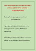 SACA CERTIFICATION C 101 TEST 2026-2027 BANK &sol; &sol;  ALL EXAM QUESTIONS AND ANSWERS&sol; A&plus;  GRADED&sol;BRAND NEW&excl;&excl; 