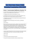 New York State Notary Public Licensing Examination &lpar;2024&sol;2025&rpar;