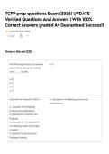 TCFP prep questions Exam &lpar;2026&rpar; UPDATE Verified Questions And Answers &vert; With 100&percnt; Correct Answers graded A&plus; Guaranteed Success&excl;&excl;