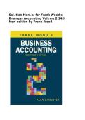 Solution Manual for Frank Wood&rsquo;s Business Accounting Volume 2 14th Edition &ndash; New Edition &vert; Updated 2026&sol;2027